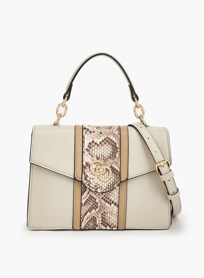 Celeste Printed Satchel Bag With Grab Handle